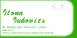 ilona vukovits business card